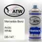 Preview: Mercedes-Benz, Arctic White, DB-147: 400ml Sprühdose, von ATW Autoteile West.